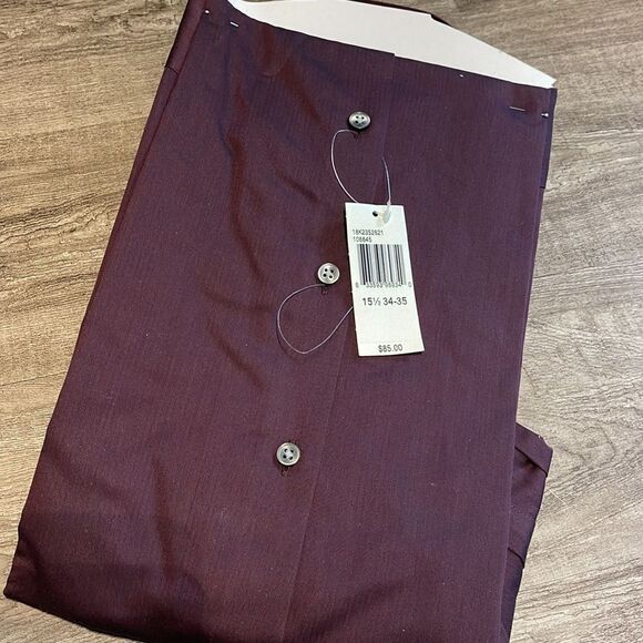 Calvin Klein Slim Fit Performance Dress Shirt-RUBY-15.5-34/35 - Picture 4 of 4